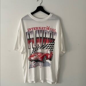 PLAYBOY White and Red Graphic Tee